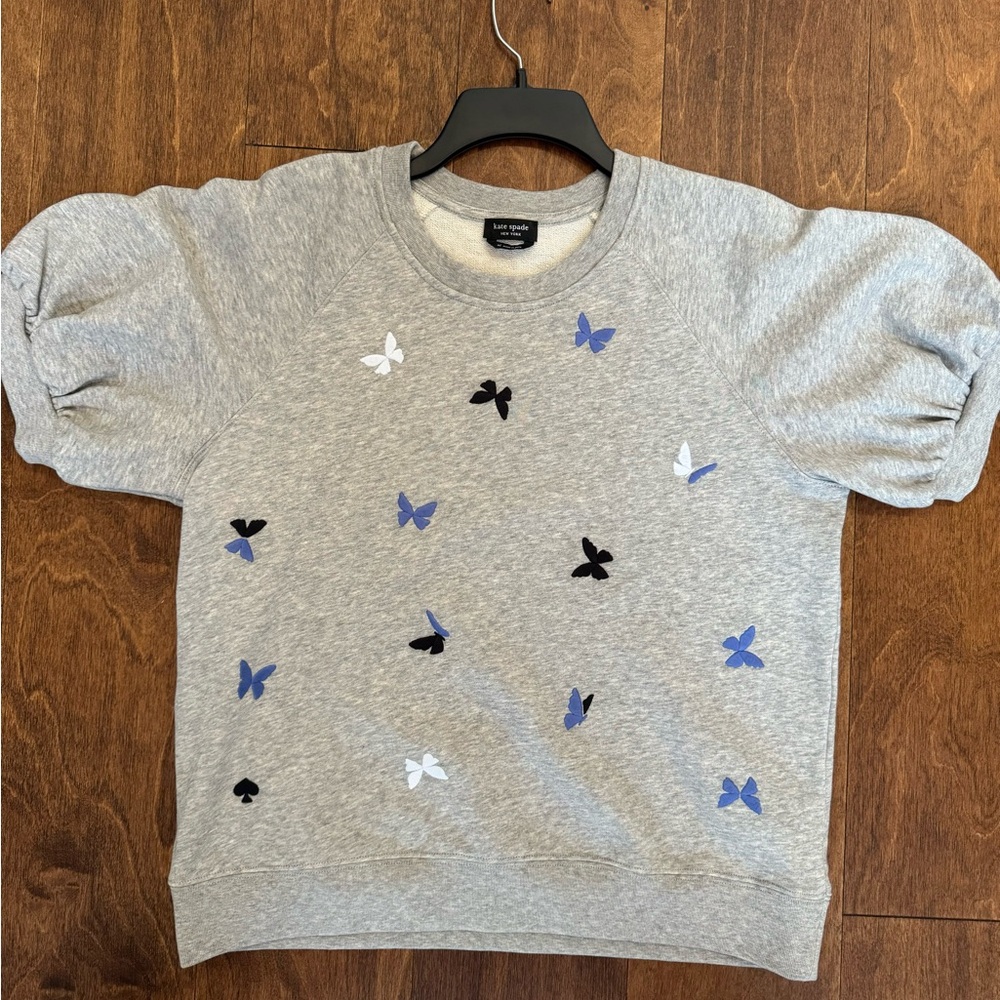 Kate Spade ♠️ Embroidered Butterfly 🦋 pullover sweatshirt.